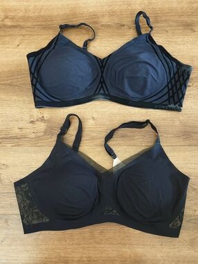 Honeylove Lace Inset CrossOver Wireless Bras Size 2X